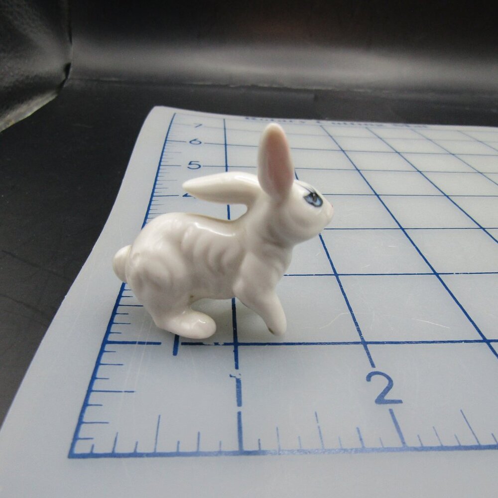 Miniature White Porcelain Rabbit Figurine - Picture 7 of 8